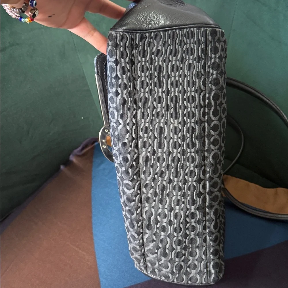 Coach Black and Gray Patterned Shoulder Bag - Picture 12 of 12